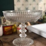 Vintage molded glass stand cup