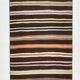 Tapis Kilim à rayures marron et beige