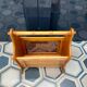 Wooden and cane magazine rack