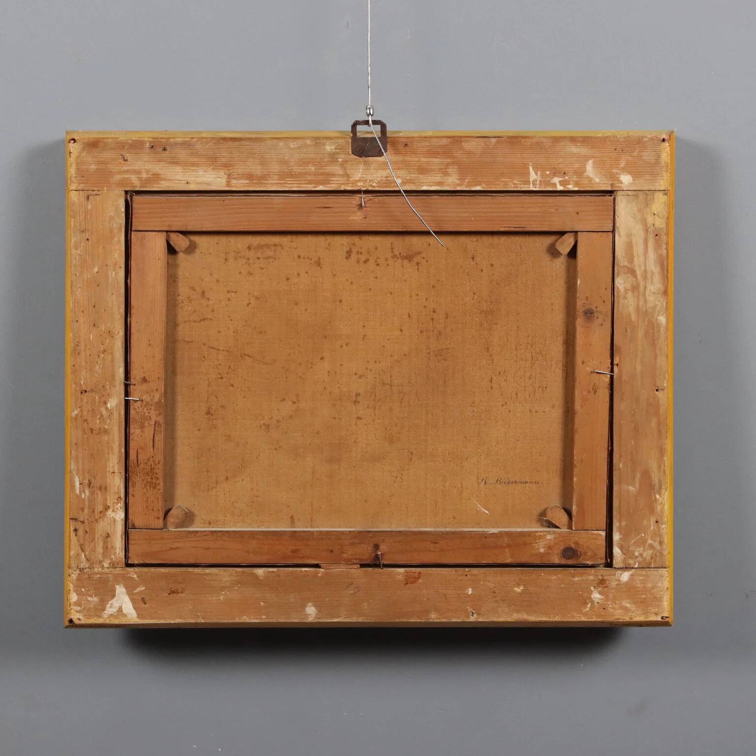 Peinture ancienne signée E. Rudolf Biedermann XIXe siècle