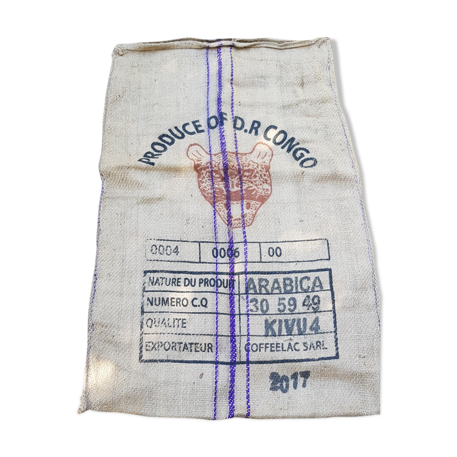 Coffee arabica burlap bag