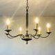 Vintage neoclassical style column chandelier 50s