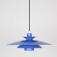 Danish vintage pendant lamp Donau by Kurt Wiborg, Jeka, 1980s