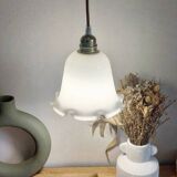 Vintage opaline portable lamp