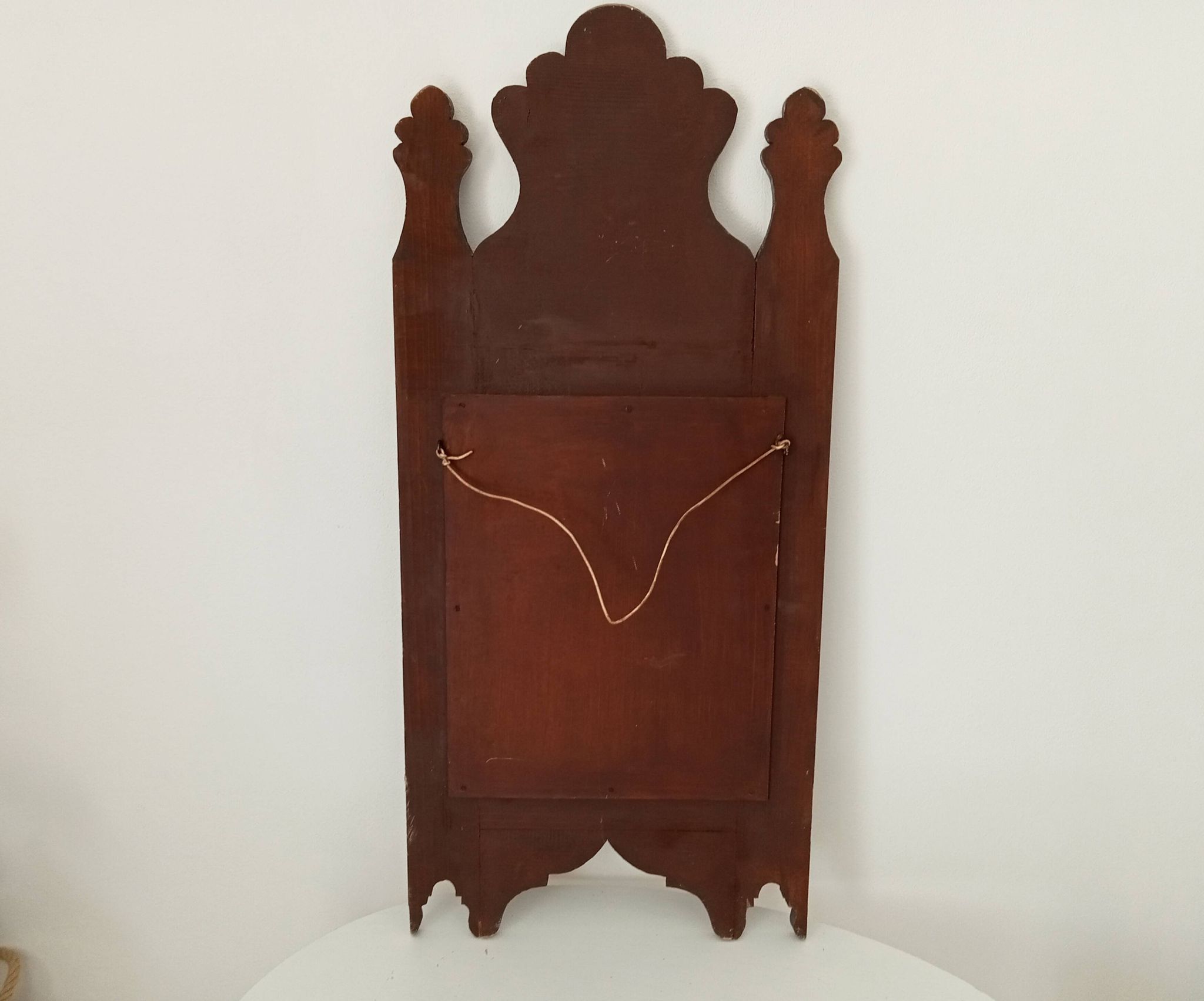 Miroir vintage années 80 de style mauresque peint à la main