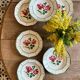 Lot de 6 assiettes creuses Monique de Digoin Sarreguemines