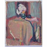 Philippe zysset (1889-1974) still life, flowers - old painting oil signed