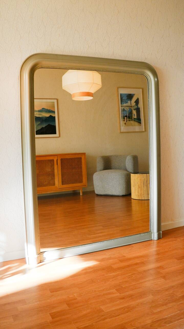 Miroir de cheminée Louis-Philippe XIXe – 154 × 121 cm