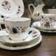 Service à thé en porcelaine anglaise des années 1930 - 12 tasses