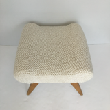 Vintage pouf white bouclette