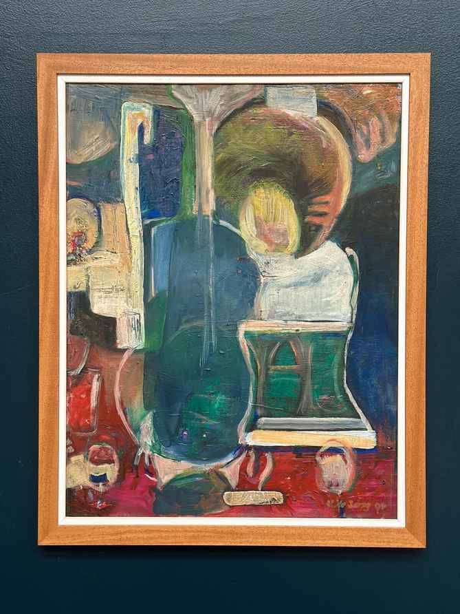 Original Oil on Canvas – “Abstract Composition” by Hendrik De Jong – Dated