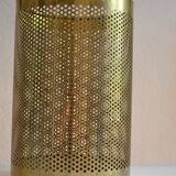 Postmodernist perforated brass wastepaper basket 1980 Memphis
