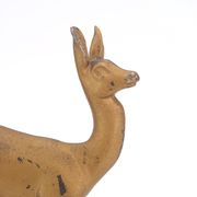 Art Deco gilded doe sculpture on marble base