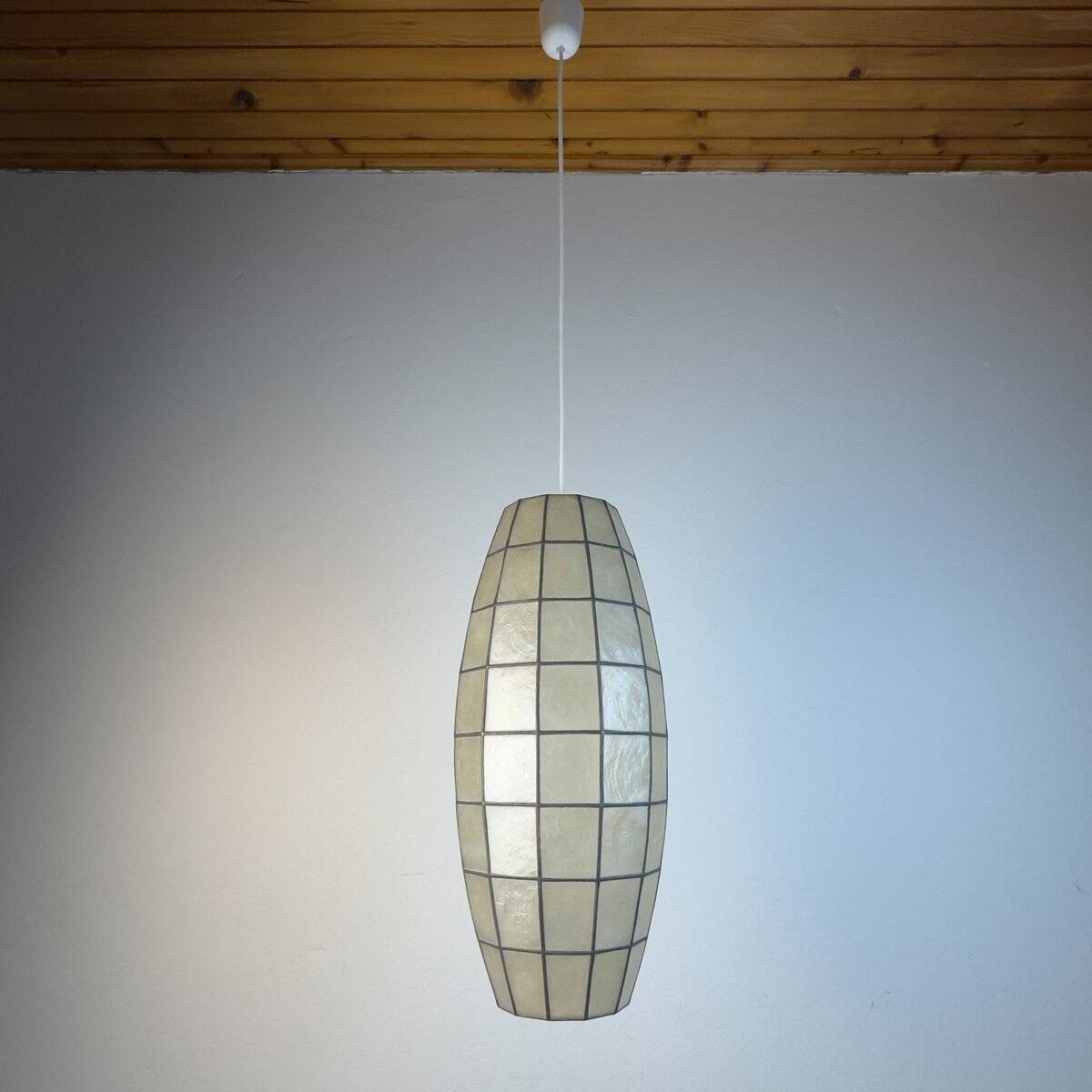 Vintage Capiz Shell Pendant, Italy, 1960s