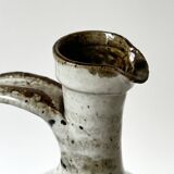 Large enamelled stoneware jug signed Albert Breton, FR Vézelay.