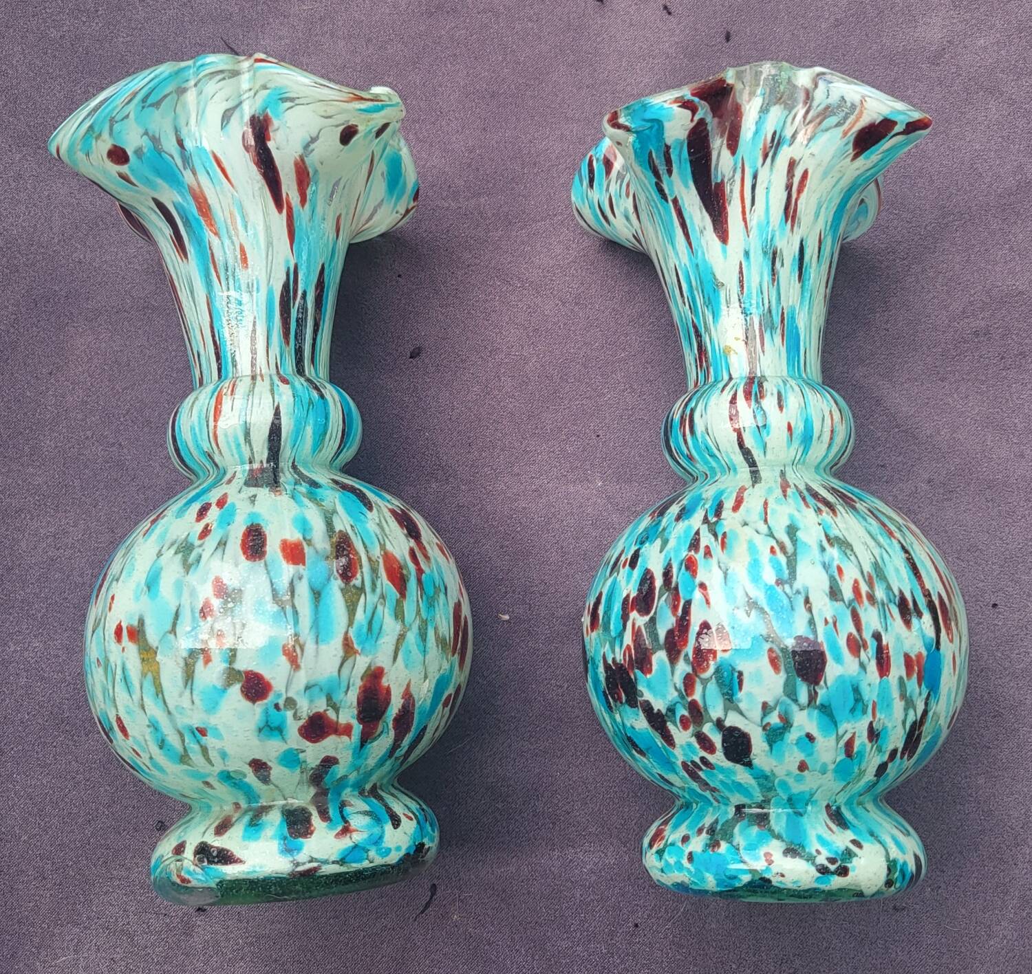 Paire de vases modèle Pervenche  Legras