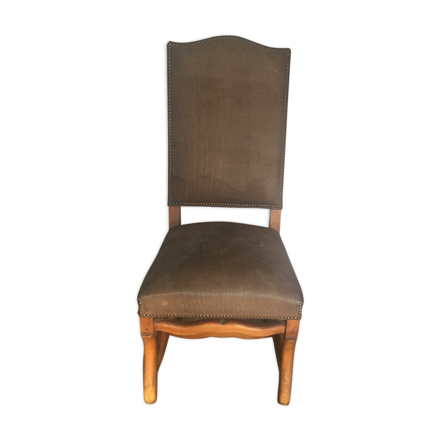 Returned leather chair