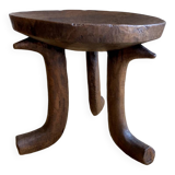 Ethiopian wooden tripod stool, Jimma ethnic group, early 20th century