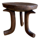 Tabouret tripode éthiopien en bois, ethnie Jimma, Début XXe