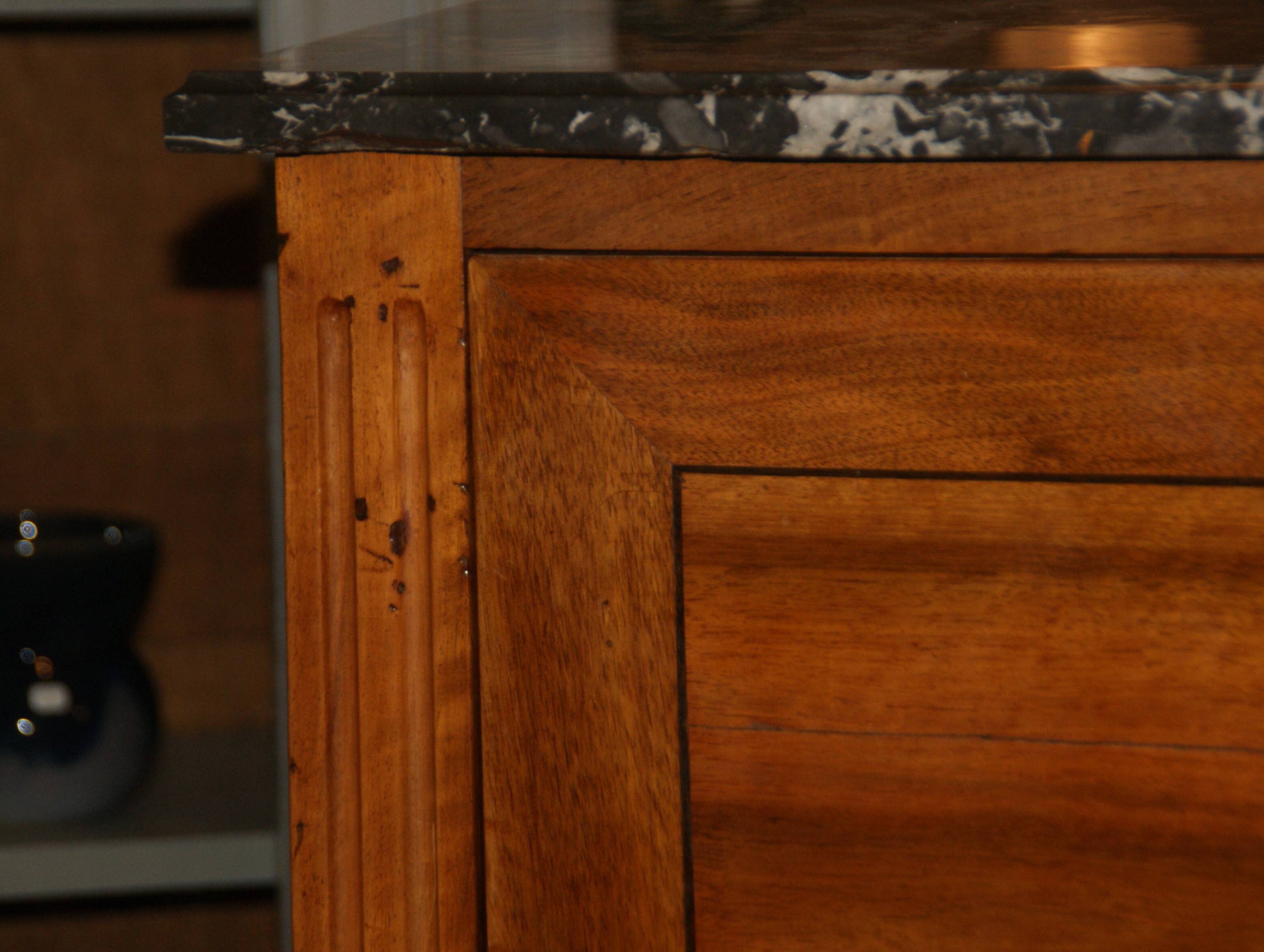 Louis XVI period light mahogany secretary