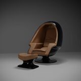 Original Lee West ‘Alpha’ Stereo Egg Chair, USA 1968
