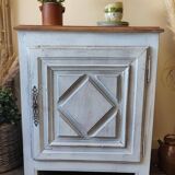 Confiturier en chêne et noyer