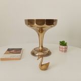 Coupe sur pied ancienne art déco en laiton doré
