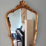 Louis XV style rocaille gilded mirror