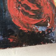Old oil painting flowers