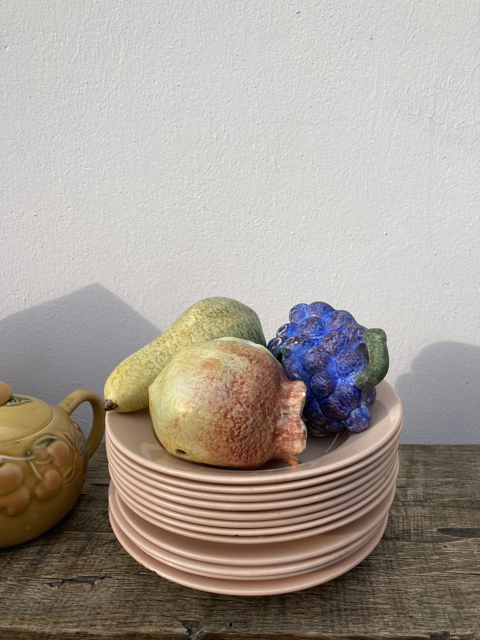 Vintage ceramic faux fruits / vintage centerpieces from the 1990s