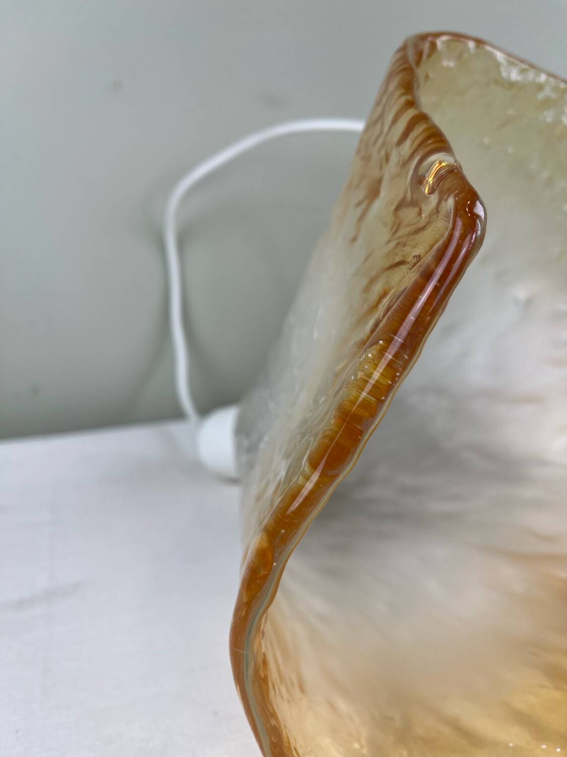 Amber glass pendant
