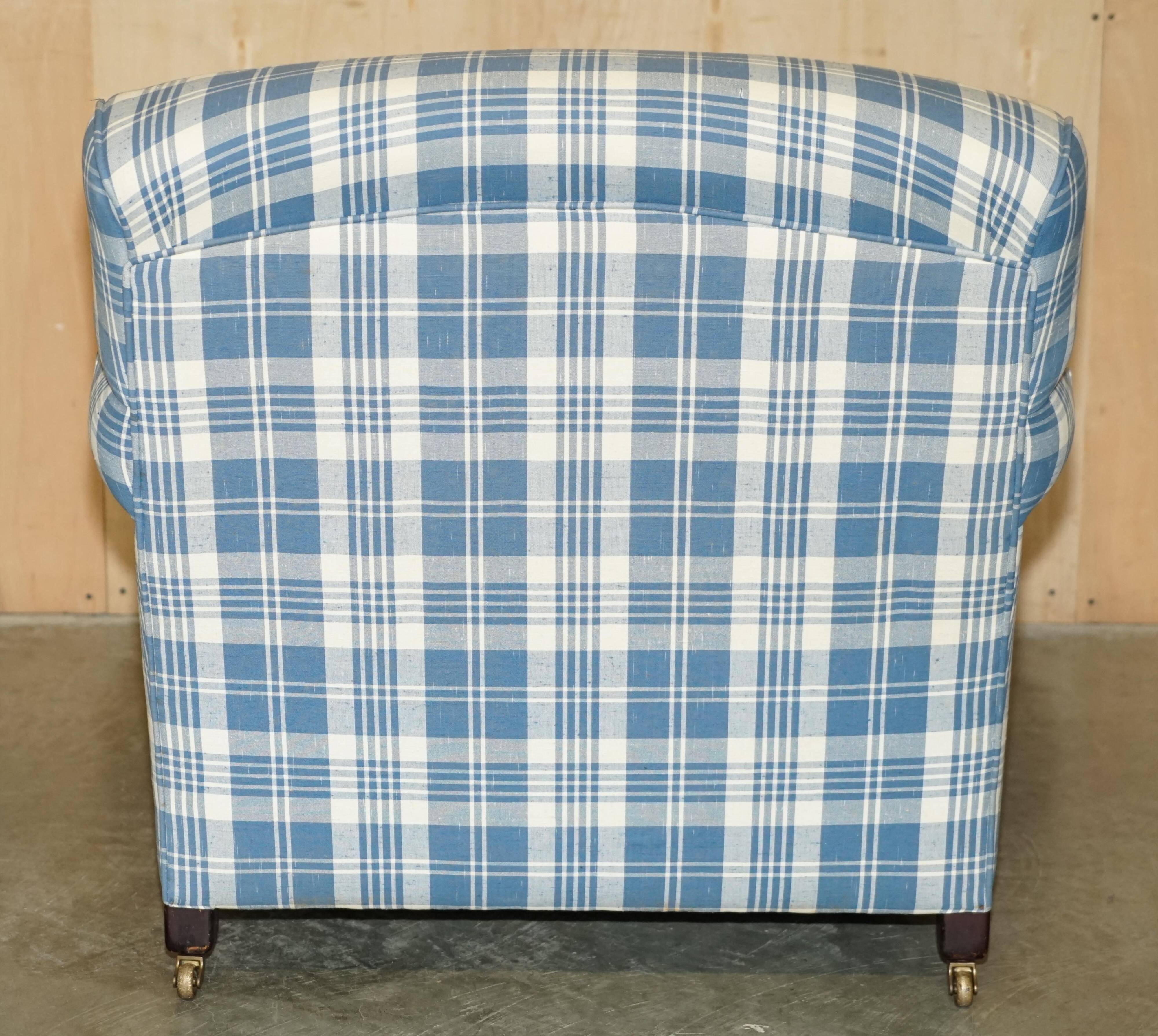 Signature Chelsea Armchair on Wheels with Twisted Armrests Large Model George Smith