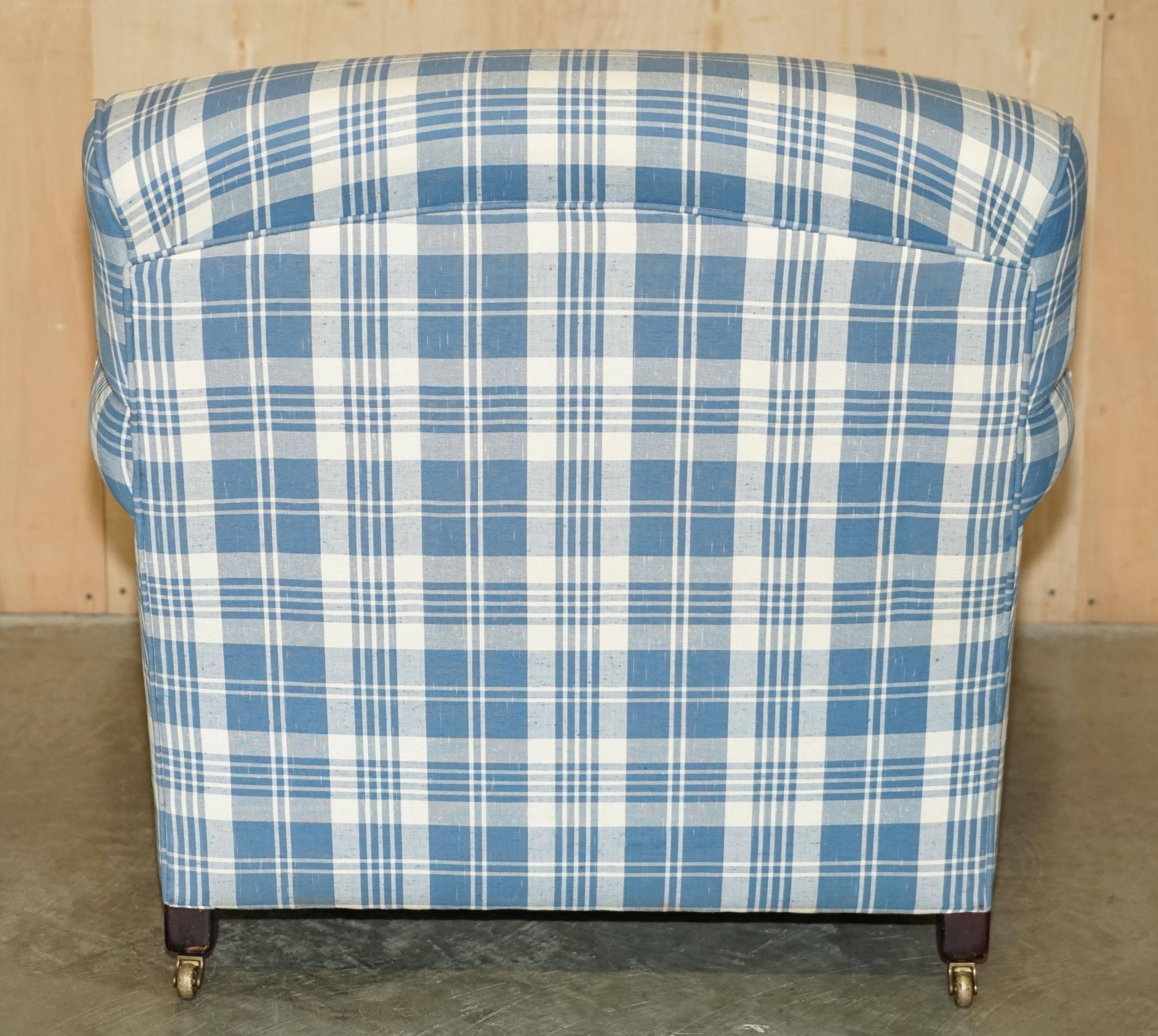 Signature Chelsea Armchair on Wheels with Twisted Armrests Large Model George Smith