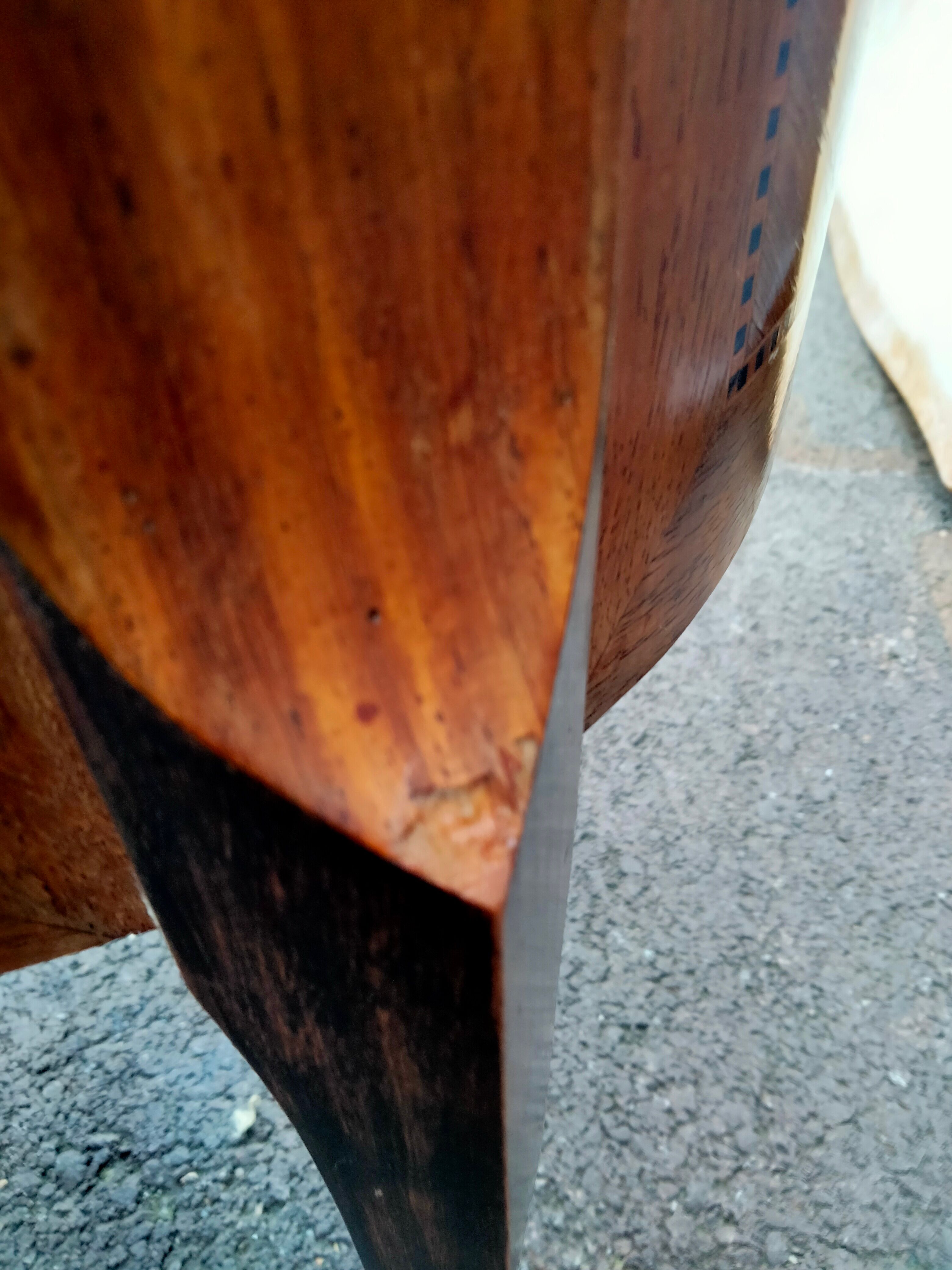 Chest of drawers old marquetry marble top style louis xvi