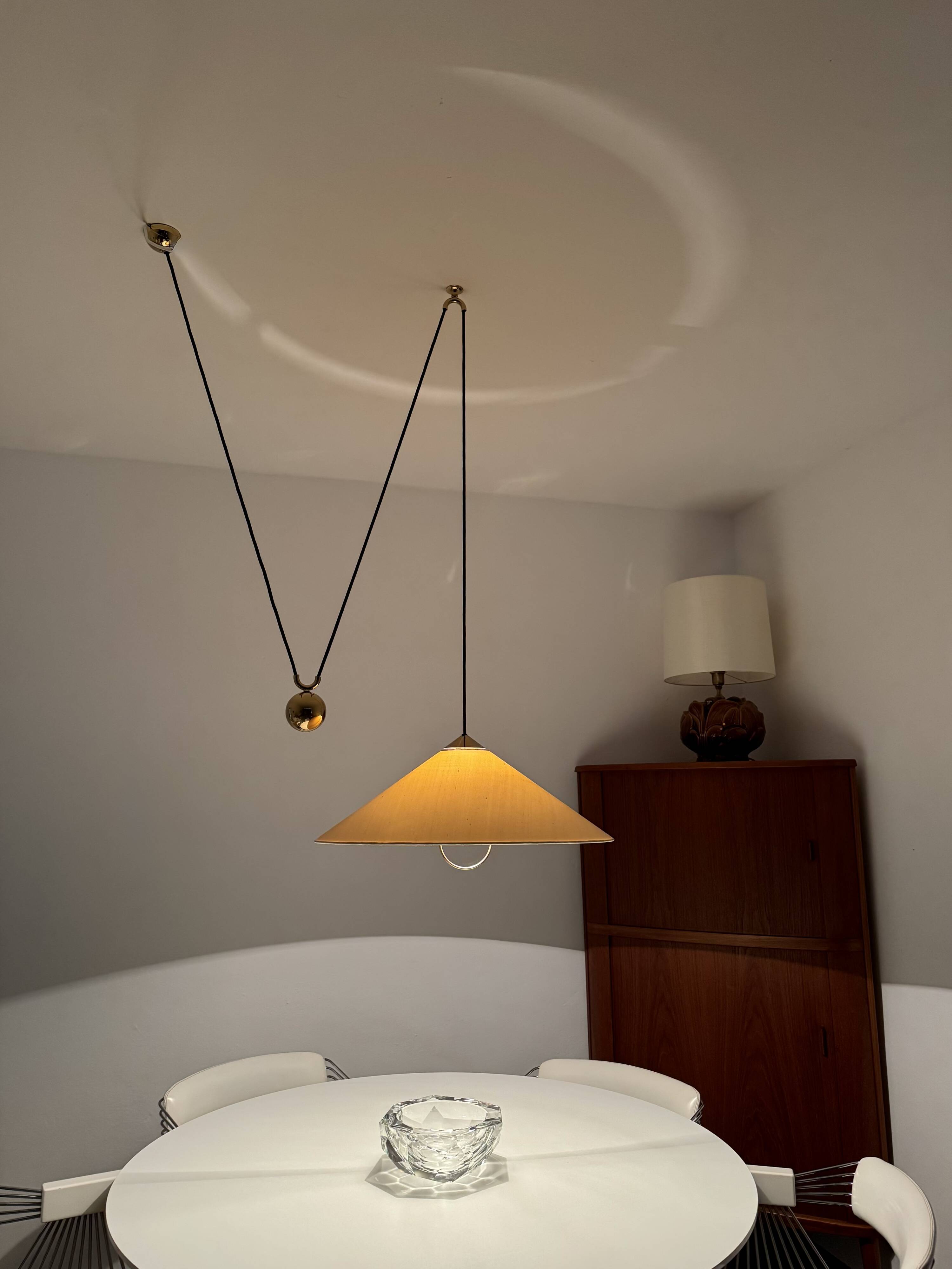 Large Adjustable Pendant Lamp with Counterweight by Florian Schulz