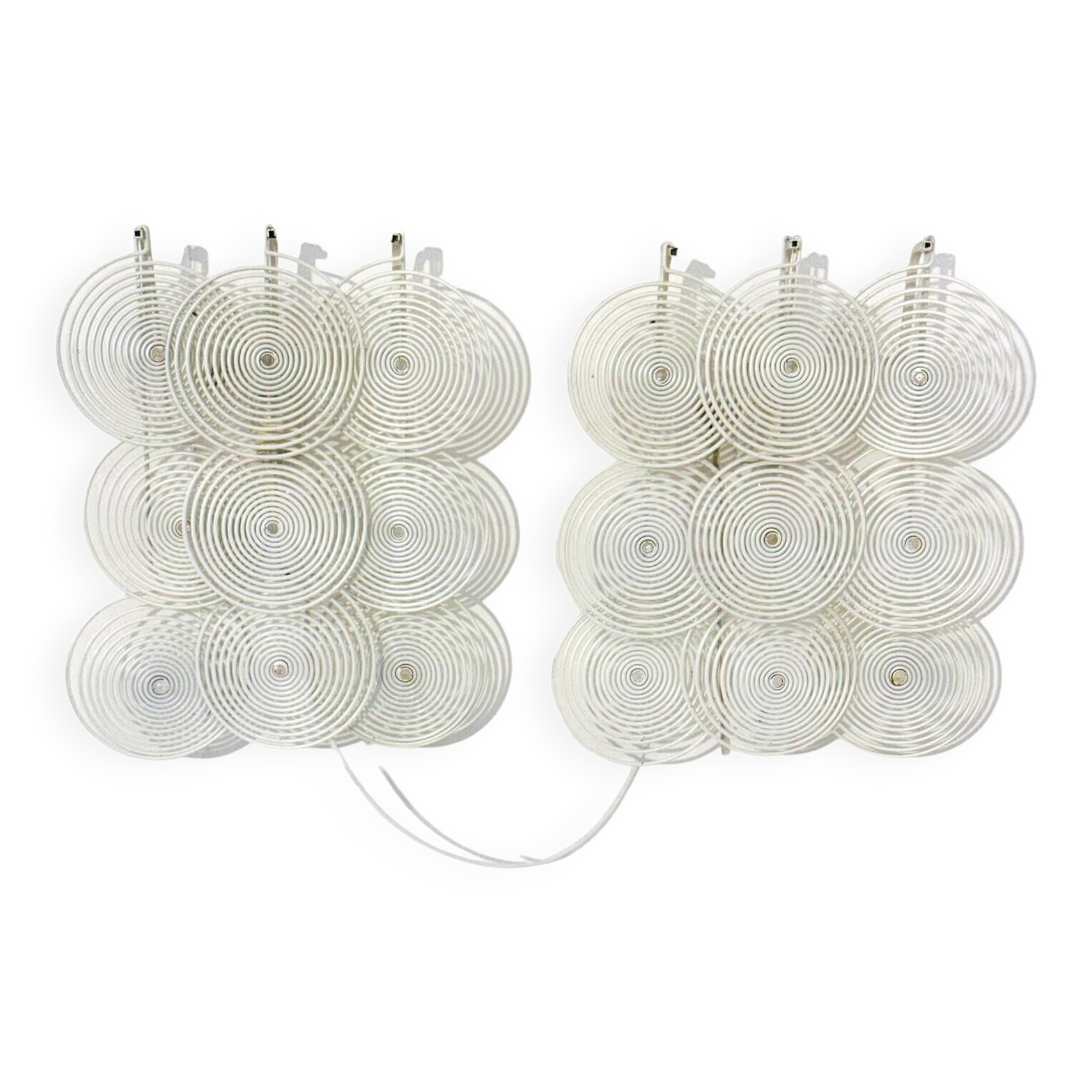 Mid-Century Pair of Lacquered Metal Sconces