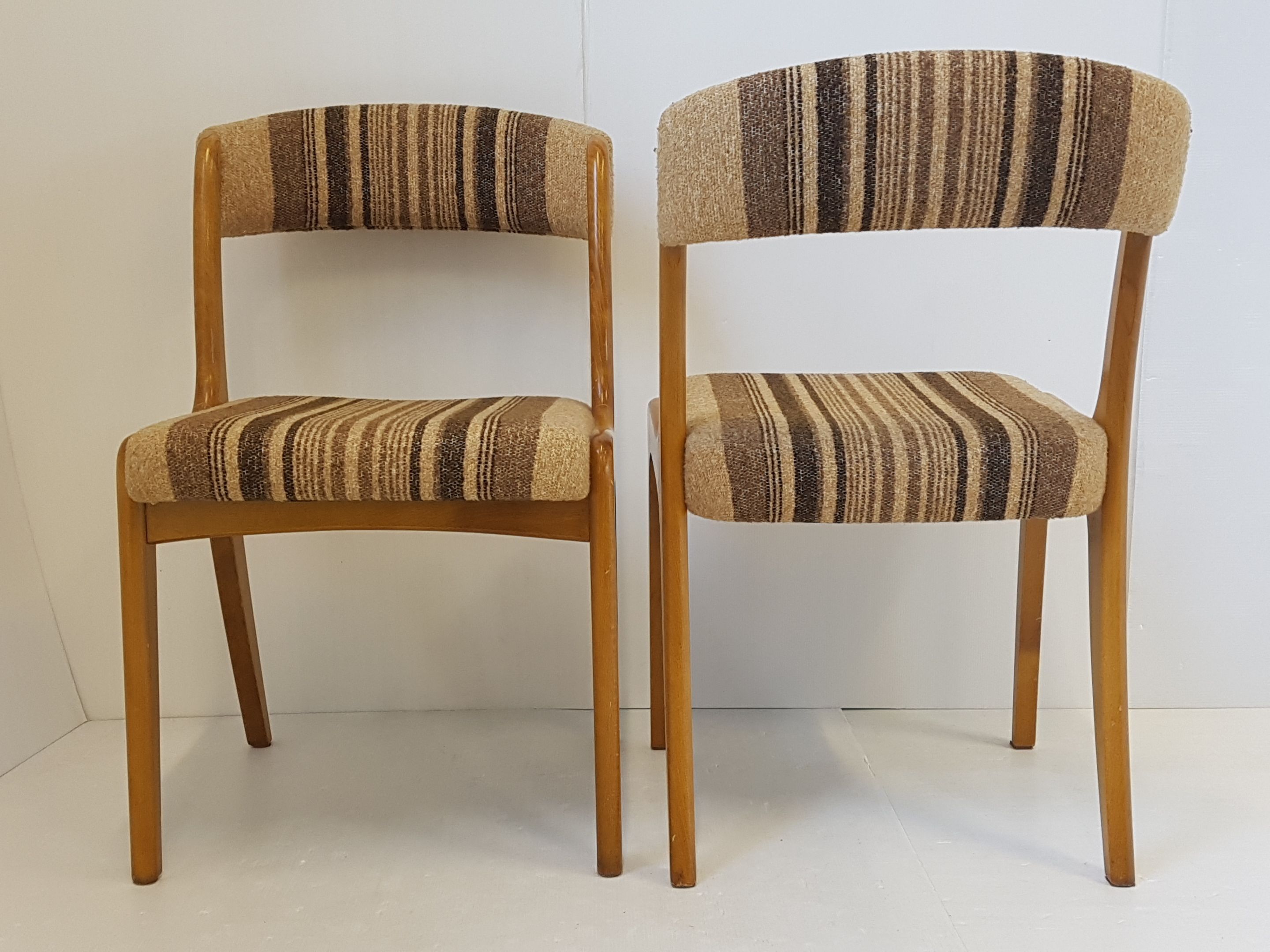Suite de 6 chaises vintage 1970 style Baumann