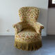Velvet shepherdess armchair