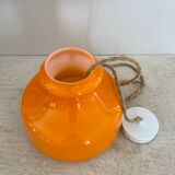 "Pop" pendant light in bright orange glass - 1960.