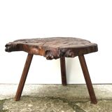 Folk art wooden side table or coffee table