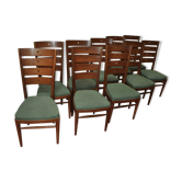 Series of 10 rosewood chairs