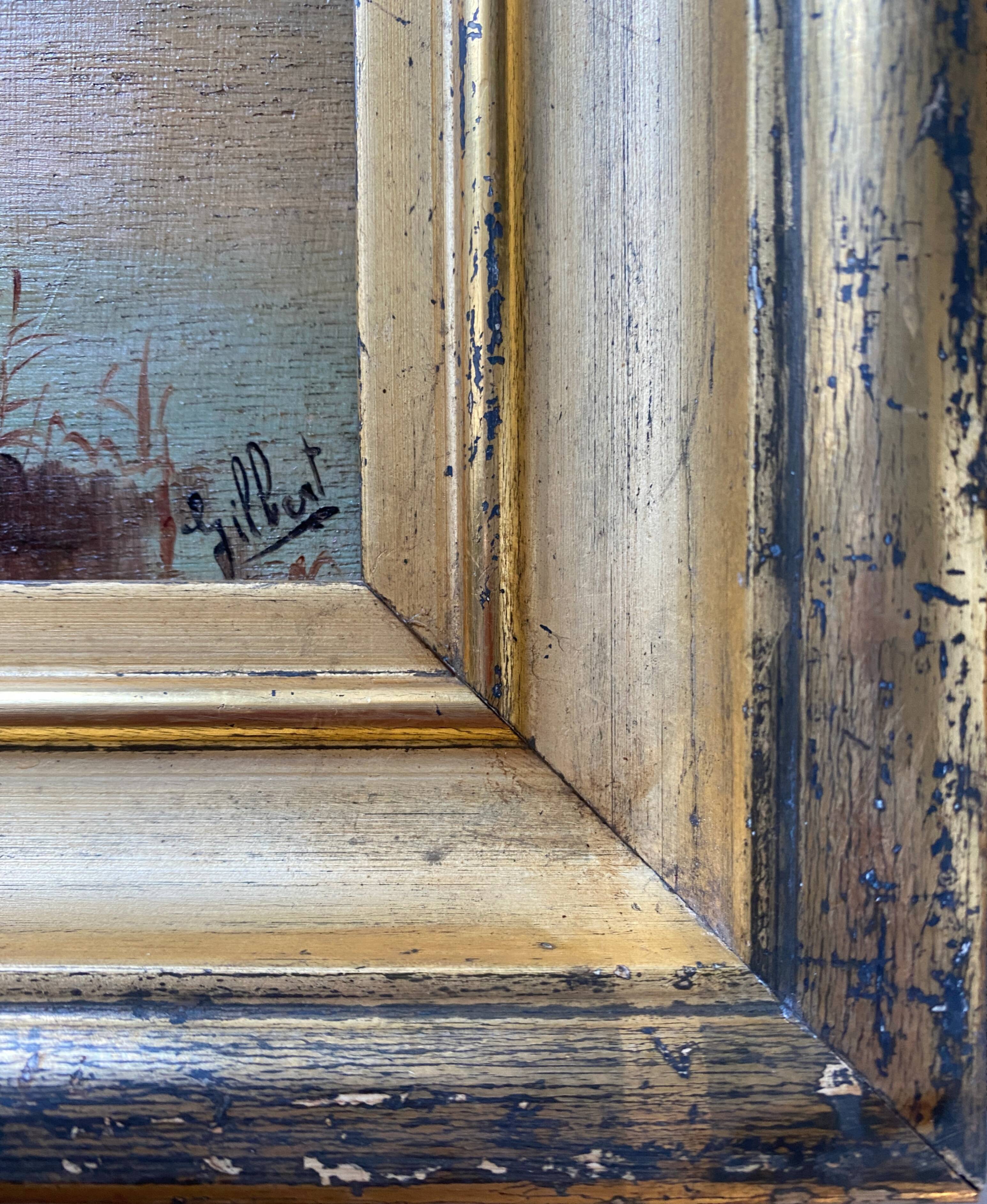 Painting "Impressionist landscape" signed Glibert, pseudo Karl Kaufmann 1843-1905