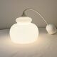 Opaline pendant light in white glass from the 60s and 70s vintage Free form