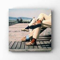 ⸻  Vintage Color Photograph from 1973 – Shoes on Wooden Deck