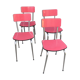 Set 4 chaises formica rouge