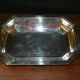 Art deco style silver metal plate