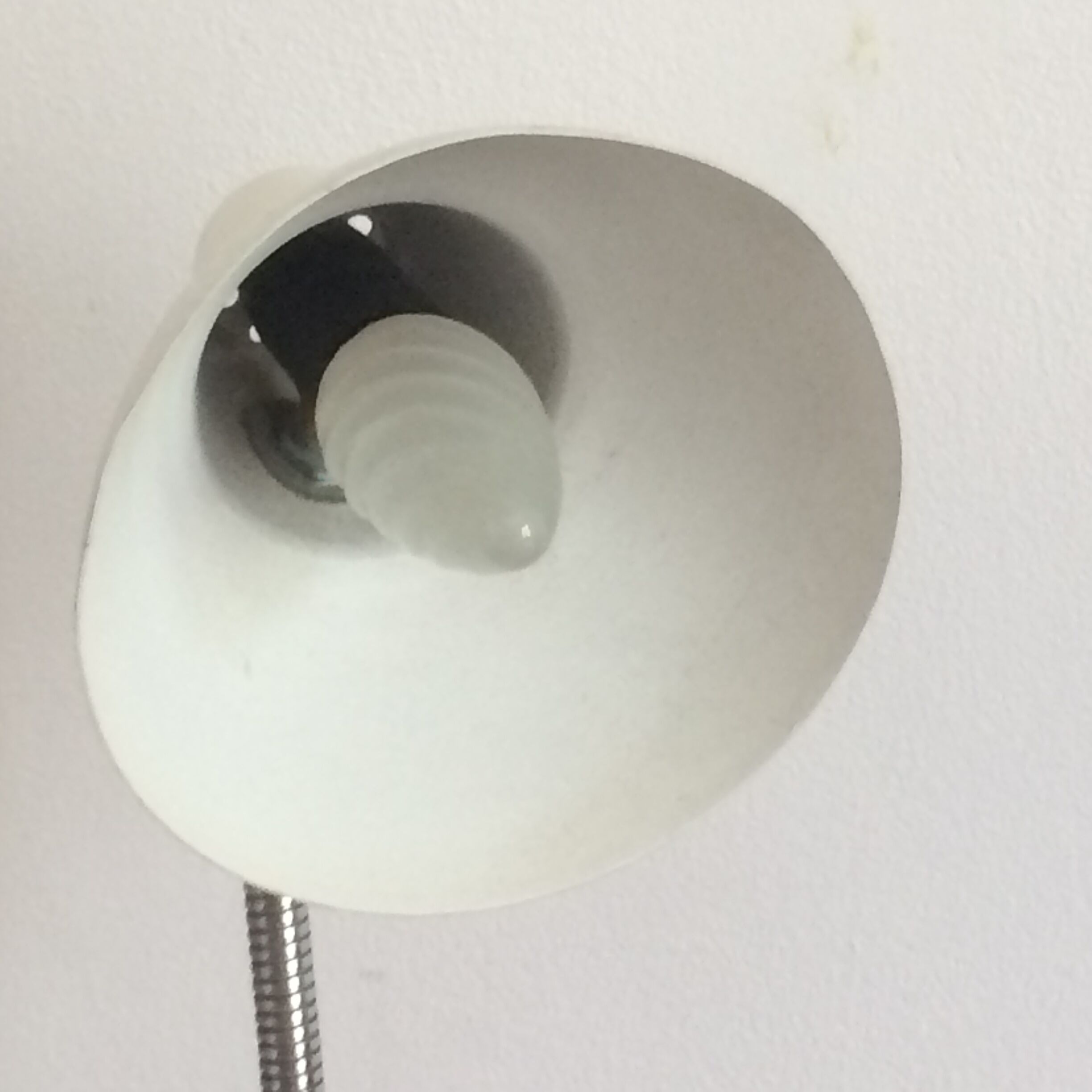 Vintage white metal desk lamp 1950
