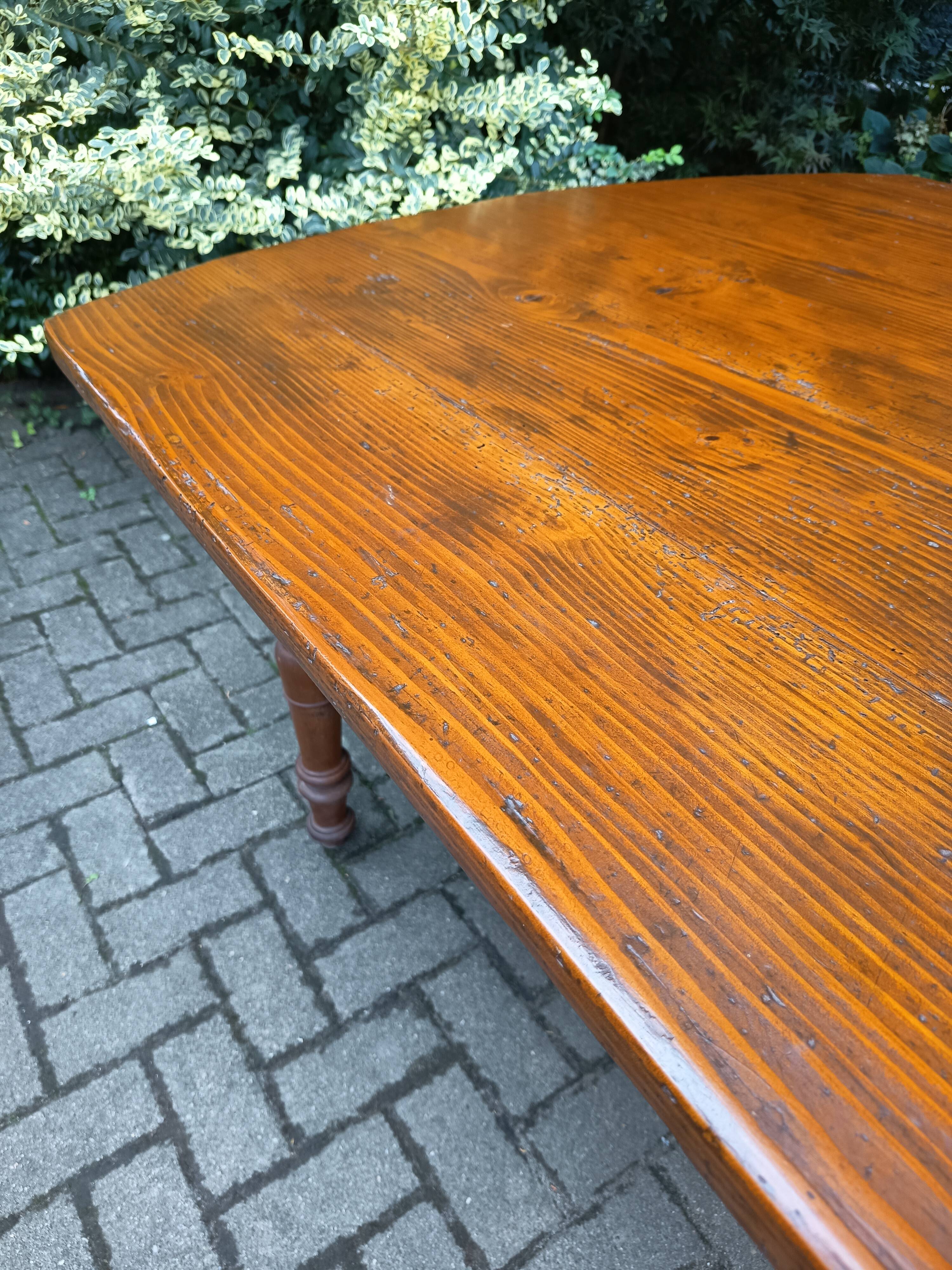 Large farmhouse table, 19th century