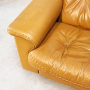 De Sede DS101 three-seater in cognac leather.