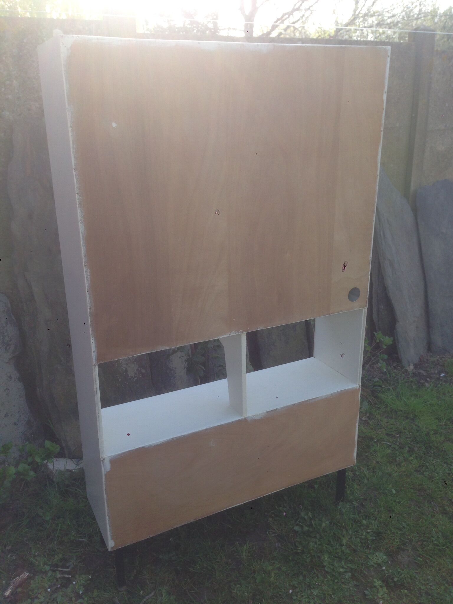 Original white-painted 4-door kitchen buffet